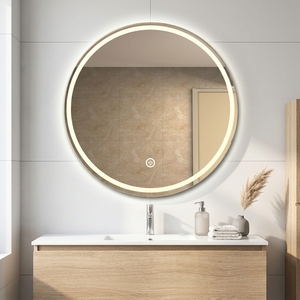<span class=keywords><strong>Espejo</strong></span> de <span class=keywords><strong>Baño</strong></span> LED Inteligente <span class=keywords><strong>Redondo</strong></span> de Estilo Europeo <span class=keywords><strong>con</strong></span> Control Táctil y <span class=keywords><strong>Luz</strong></span> Cálida - Product Image 1