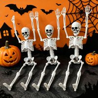 Cadre photo rétro Halloween, décoration tête de mort, art mural gothique sombre avec araignée et crâne, décor effrayant