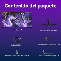 Monitor Curvo IPS de 27 Pulgadas, Alta Luminosidad, 240Hz, 1500R, 1ms de Tiempo de Respuesta, Antideslumbrante, Filtro de Luz Azul, FreeSync, Venta al Por Mayor