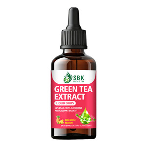 Extrait de thé vert en gouttes liquides saveur ananas, marque privée OEM, favorise les niveaux d'antioxydants et soutient le bien-être général de la peau - Product Image 1
