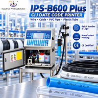 Mesin Kode Tanggal IPS-B600 Plus Cij untuk Kabel Kawat, Pipa PVC, Tabung Plastik, Pengkodean Nomor Batch dan Logo dengan Sertifikasi CE