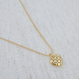 Collana con ciondolo a cuore trapuntato di lusso - Product Image 2