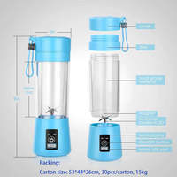 2024 Home Usb Draagbare Mini Juicer Cup 6 Messen Ijsfles Blender Nieuwe Persoonlijke Fruit & Groente Gereedschap Pp Plastic