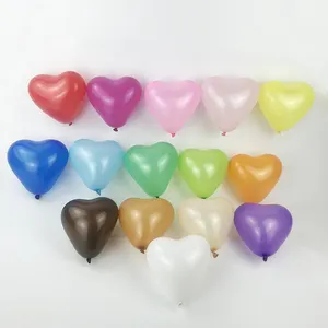 Globos de látex con forma de corazón para decoración de boda, alta calidad, 6 pulgadas, color mate, fiesta