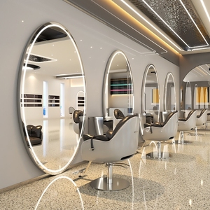Salon de coiffure miroir Salon de coiffure spécial Led avec lumière mural Simple Style européen coupe de cheveux miroir Salon miroir - Product Image 5