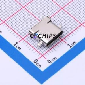 HC-TYPE-C-24P-DS8.65-MM0.33-5A-04 USB Connector Through hole Component (THT) Connector Type-C USB 3.1 Female Right Angle Insert - Product Image 1