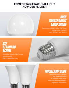Ampoule LED Woojong A60 <span class=keywords><strong>E27</strong></span> <span class=keywords><strong>10W</strong></span> Économie d'Énergie 115 Lm/W Certifiée Energy Star AC100-240V PF0.9 pour le Marché Taïwanais - Product Image 5