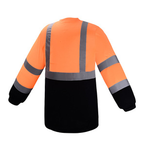 ANSI Clase 3 Fluorescente Amarillo Manga larga Hi Vis Camisa Logotipo personalizable Reflectante Ingeniero de construcción Chaleco de seguridad - Product Image 5