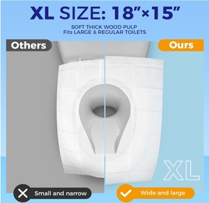 Housse <span class=keywords><strong>de</strong></span> siège <span class=keywords><strong>de</strong></span> <span class=keywords><strong>toilette</strong></span> jetable en papier, portable, imperméable et antidérapante pour le voyage, vente en gros - Product Image 6