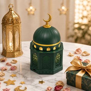 Lampe de nuit LED <span class=keywords><strong>Coran</strong></span> avec haut-parleur, pour la prière et la louange, cadeau musulman pour le Ramadan, style mosquée, personnalisation OEM, certification CE - Product Image 3