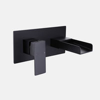 Robinet de lavabo mural en laiton standard australien, finition chromée, certification CPUC CE, garantie de 5 ans, design moderne pour