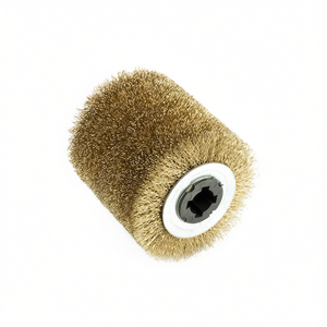 Brosse métallique cylindrique TTAKE 100x100 mm en acier abrasif pour le polissage des métaux - Product Image 2