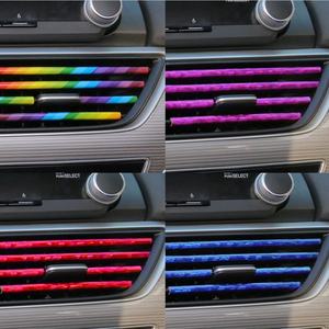 Bande de clips en PVC créative en forme de U aux couleurs vives, accessoires universels de sortie de climatisation de voiture intérieure, fournitures modifiées - Product Image 2