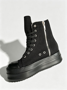 Trendy High Top <b>Canvas</b> <b>Sneakers</b> Chunky Platform Street Fashion Footwear - Product Image 3