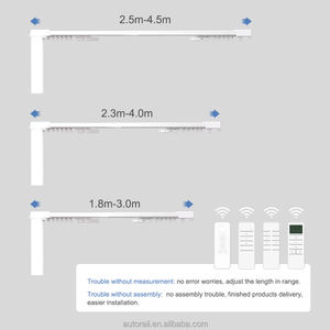 Rail <span class=keywords><strong>de</strong></span> rideau extensible avec kit moteur intelligent, rideau extensible intelligent et kit maison intelligente, moteur <span class=keywords><strong>de</strong></span> rideau électrique - Product Image 6