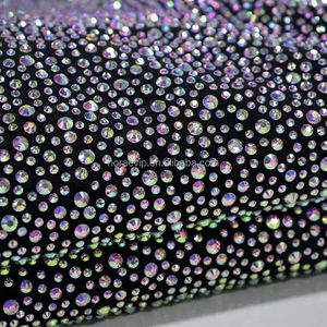 FB Новое поступление Стразы эластичная мягкая Хрустальная ткань Алмазная ткань для платьев - Product Image 3
