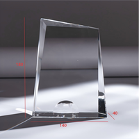 Trophée en cristal facetté, ornement géométrique transparent en verre gravé au laser 3D, souvenir pour la décoration de bureau et de maison