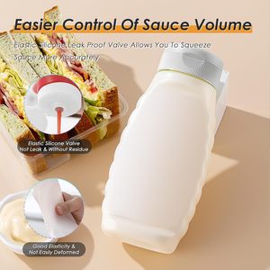 Wholesale 330ml BPA-Free PE Plastic Sauce Bottle Food Grade <b>Screw</b> Cap Pump Squeeze Bottles Hot Fill Ketchup Chill Honey - Product Image 2