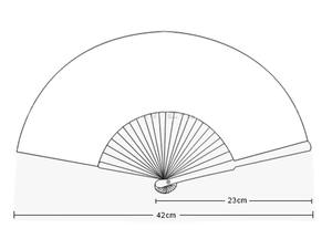 Éventail pliant en bambou élégant et sur mesure, peint à la main, style artisanal traditionnel, idéal pour mariage ou décoration intérieure - Product Image 4