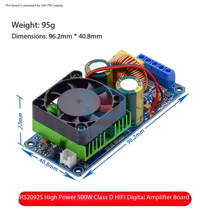 Aismartlink IRS2092S Placa Amplificadora Digital HIFI Clase D de 500W (<span class=keywords><strong>Mono</strong></span>, 4-8Ω) / Versión LM3886 -551 Kaylee - Product Image 3