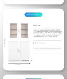 Mueble de Laboratorio con Puerta de Vidrio, Armario de Almacenamiento para Laboratorio Escolar, Mueble Personalizable en Tamaño y Color, con Descuento - Product Image 6