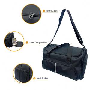 Bolsa de Viaje Deportiva Personalizada de Poliéster, Moderna, Duradera y Ligera, con Compartimento para Zapatos, para Gimnasio y Fitness, de Gran Capacidad - Product Image 5