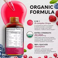 VitaHall Gouttes Sublinguales de Vitamine B12 pour Améliorer le Métabolisme 5000 mcg Liquide Végétalien Méthylcobalamine B12