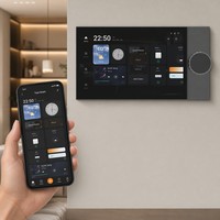 Panneau de commande intelligent Tuya Zigbee 8,0 pouces sous système Linux pour hôtel et maison, avec contrôle sonore et gradation de l'éclairage en groupe