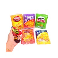 Mainan Makanan Miniatur Kaleng Keripik Kentang Pringles, Mainan Lentur Slow-Rebound Pereda Stres untuk Anak Perempuan & Laki-laki, Bahan PU