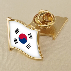 Spilla smaltata personalizzata all'ingrosso con bandiera coreana, spilla da bavero con bandiera nazionale, spilla da cappello con bandiere del <span class=keywords><strong>mondo</strong></span>, distintivo in metallo placcato oro, regalo souvenir - Product Image 6