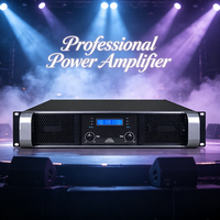 Amplificateur de puissance professionnel de classe AB à 2 canaux, montage en rack 2U, avec écran LCD, amplificateur audio stéréo pour système de sonorisation de scène