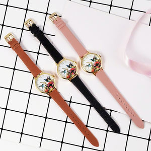 รับผลิตนาฬิกาข้อมือผู้หญิงลายกราฟิกสัตว์ ดอกไม้ มนุษย์ พร้อมพิมพ์โลโก้ตามสั่ง นาฬิกาเจนีวา ผู้ผลิตนาฬิกาแบบ OEM ODM - Product Image 4