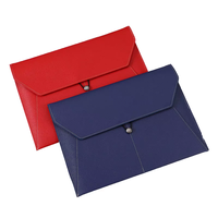 Carpeta de Archivos de Cuero PU A4 Directo de Fábrica con Cierre de Cuerda Elástica, Sobre Impermeable para Contratos, Carpeta de Archivos para Documentos Importantes