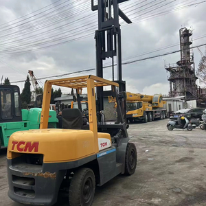 Hydraulic 5 Ton <b>Diesel</b> Forklift TCM Transmission <b>Container</b> Mast Fork Positioner Japanese Nissan Engine Side Shift Used Retail - Product Image 1