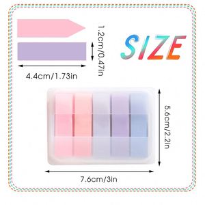 กระดาษโน้ตสีโมรันดี ชุดสติกเกอร์แบบมีกาวในตัว กระดาษโน้ตใส ปรับแต่งได้ สำหรับนักเรียน ใช้ทำเครื่องหมาย ฉลากแบบฉีกได้ - Product Image 6