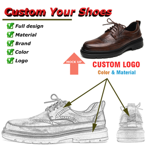 Bottes en cuir classiques de style britannique à lacets chaussures habillées pour hommes chaussures de derby en cuir microfibre de <span class=keywords><strong>luxe</strong></span> à la mode en cuir véritable - Product Image 2