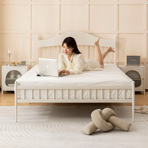 Crèmestijl Ijzer Kinderen 1.8 Tweepersoonsbed Modern Eenvoudig Ijzeren <span class=keywords><strong>Bed</strong></span> 1.2 Klein Appartement Eenpersoonsbed Voor Meisjes En Jongens - Product Image 2