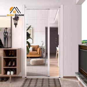 Trượt Kính thiên văn xếp li muỗi Net Gấp Chống muỗi vô hình bay Màn hình Cửa Nhôm hồ sơ khung rèm cửa chớp - Product Image 6