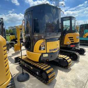 Mini-excavatrice sur chenilles d'occasion Komatsu PC35MR 3,5 tonnes avec lame de bouteur, moteur, engrenage, boîte de vitesses, pompe, PLC, prix bas, pour l'agriculture, certifiée CE - Product Image 1