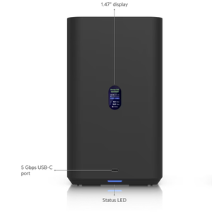 UNAS 2 UniFi 2-Bay Network Attached Storage พร้อม WEP และ QoS-สีดำ (UNAS-2-B) และสีขาว (UNAS-2-W) แบบดูอัลแบนด์ - Product Image 2