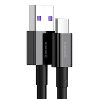 Câble de charge rapide USB vers Type-C Baseus 66W, série supérieure, haute puissance, 1m 2m, noir et blanc disponibles, 100% original