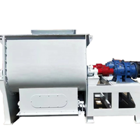 Mélangeur horizontal à double axe en acier inoxydable SS304/SS316L ou en acier au carbone, certifié CE, 7,5 kW, pour produits chimiques, aliments pour animaux et engrais organiques