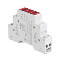 Voltmètre DC 3 voies, mini voltmètre modulaire à LED, stabilisateurs de tension 11V-310V DC, détecteur de tension à montage sur rail DIN, voltmètre Chayo