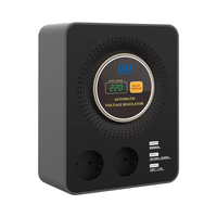 Régulateur de tension automatique monophasé KEBO 2000VA noir pour appareils électroménagers avec affichage LED, efficacité 98%, courant alternatif en cuivre