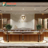 Fabricant d'étuis de présentation de bijoux personnalisés à haute visibilité, finition laminée, armoire à bijoux pour magasin commercial