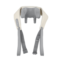 Nuevo Cinturón de Masaje Eléctrico Inalámbrico Shiatsu para Hombros y Cuello con Funciones de Calor, Rodillos y Amasamiento
