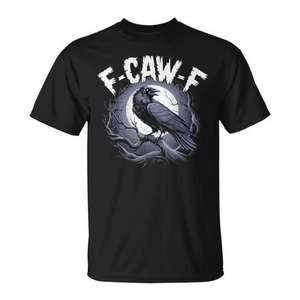 Camiseta F-Caw-F Negra Unisex con Diseño Gráfico, Ropa Promocional - Product Image 1