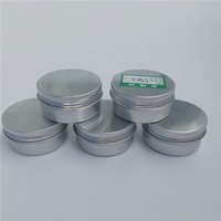 50 ml Rotonda In Alluminio Tin Lattine Vite Superiore In Metallo Acciaio Inox Barattoli Empty Slip Presentazione Contenitori Rotondi Bulk Organizzazione Bagagli per il Labbro balsamo