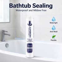 Scellant silicone neutre JUNBOM 961, type oxime, étanche, pour l'installation de panneaux en aluminium sur murs-rideaux en verre.