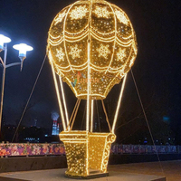 Grandes lumières LED 3D extérieures à motif de montgolfière pour parcs, rues et décorations pour la maison-pour Halloween Noël Thanksgiving